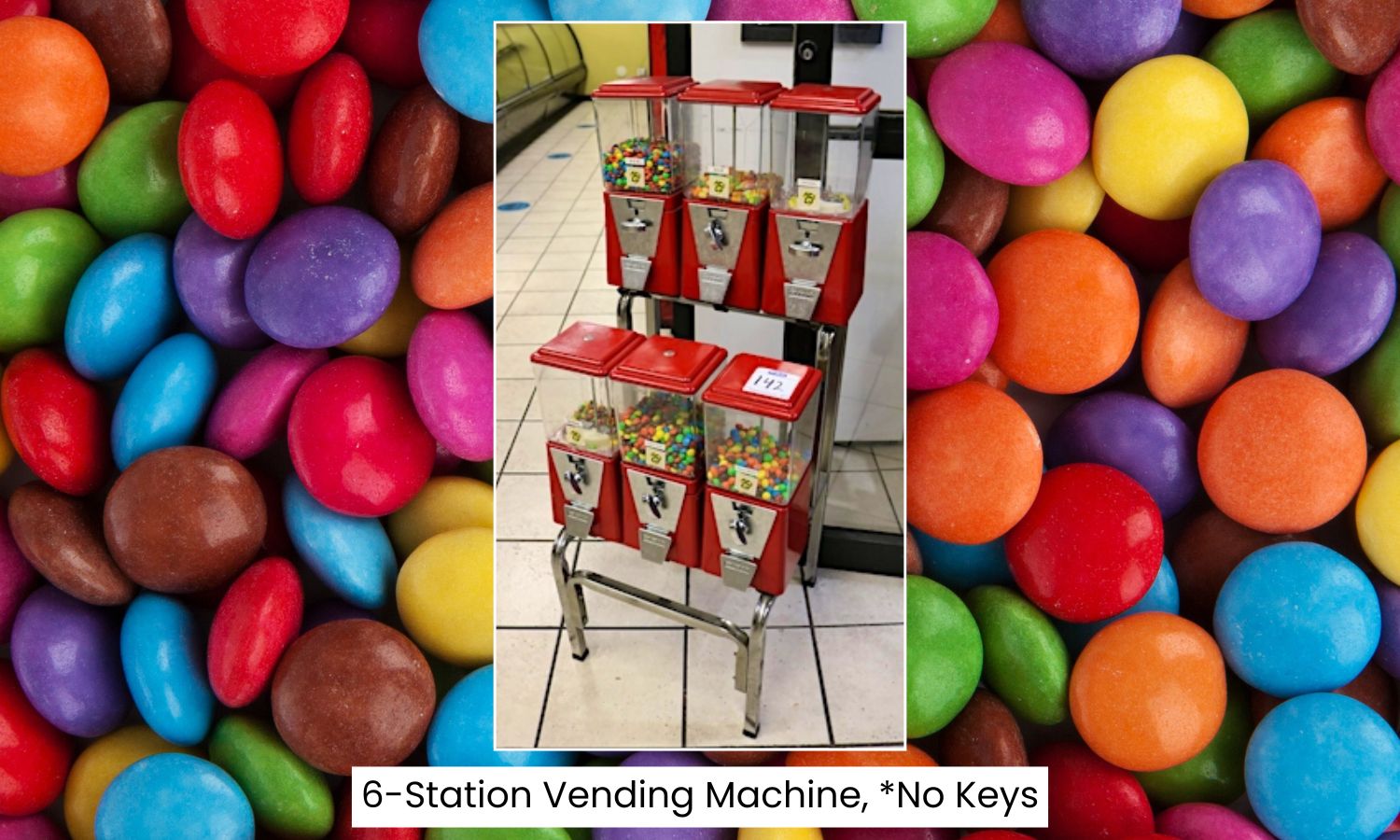 6 Station Vending Machine, No Keys